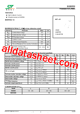 SS8550 Datasheet PDF - Shanghai Shunye Electronics Co.,Ltd.