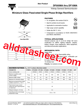 DF005MA Datasheet PDF - Vishay Siliconix