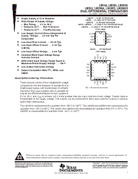 LM393DG4 Datasheet PDF - Texas Instruments