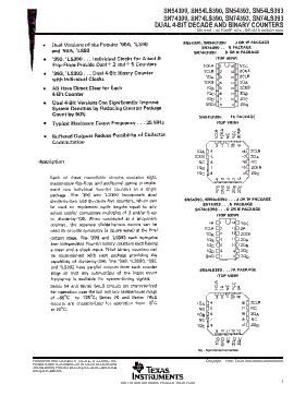 SN74LS393D Datasheet PDF - Texas Instruments