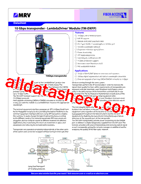 TM-DXFP8 Datasheet PDF - MRV Communications, Inc.