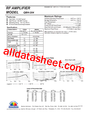 QBH-204 Datasheet PDF - Spectrum Microwave, Inc.