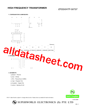 EFDD0HTF-50737 Datasheet PDF - Superworld Electronics