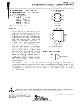 TLC393D Datasheet PDF - Texas Instruments