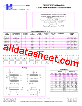 EPR1513S Datasheet PDF - PCA ELECTRONICS INC.