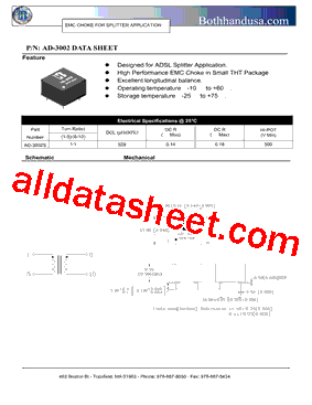 AD-3002 Datasheet PDF - Bothhand USA, LP.