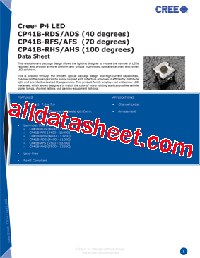 CP41B-AHS Datasheet PDF - Cree, Inc