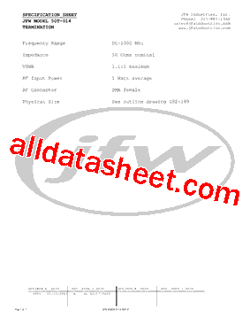 50T-014 Datasheet PDF - JFW Industries, Inc.