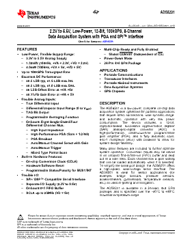ADS8201 Datasheet PDF - Texas Instruments