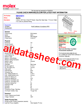 0901210771 Datasheet PDF - Molex Electronics Ltd.