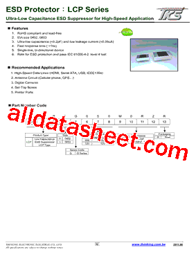 LCP0G050M0R2R Datasheet PDF - Thinking Electronic Industrial Co.,Ltd
