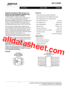 HS-1135RH Datasheet PDF - Intersil Corporation