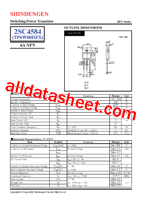 2SC4584 Datasheet PDF - Shindengen Electric Mfg.Co.Ltd