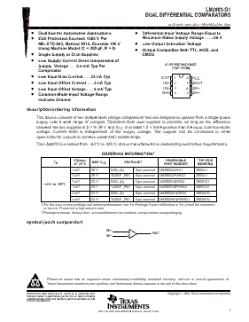 LM2903-Q1 Datasheet PDF - Texas Instruments