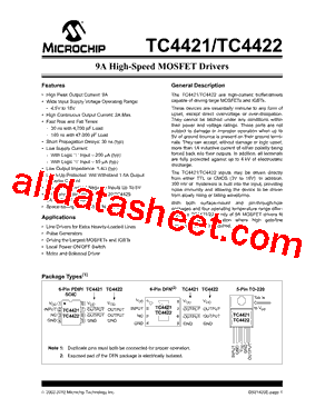 TC4421 Datasheet PDF - Microchip Technology