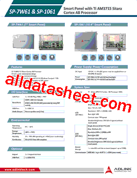 SP-7W61 Datasheet PDF - List of Unclassifed Manufacturers