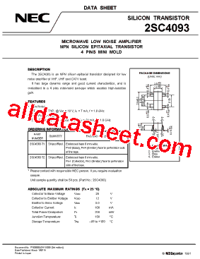 2SC4093 Datasheet PDF - NEC