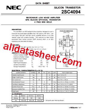 2SC4094 Datasheet PDF - NEC