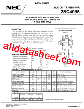 2SC4095 Datasheet PDF - NEC