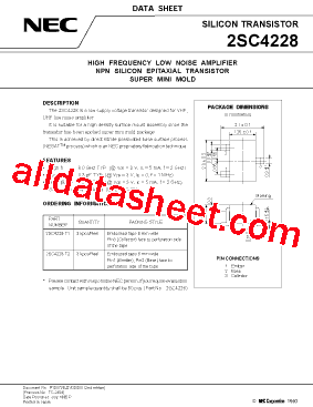 2SC4228 Datasheet PDF - NEC
