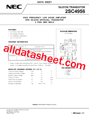 2SC4956 Datasheet PDF - NEC
