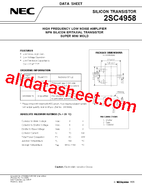 2SC4958 Datasheet PDF - NEC
