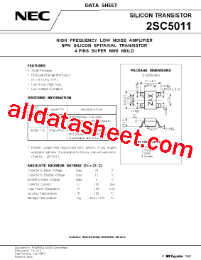 2SC5011 Datasheet PDF - NEC