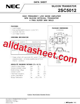 2SC5012 Datasheet PDF - NEC