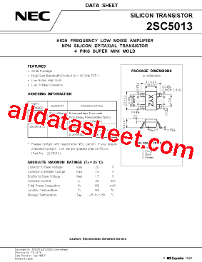 2SC5013 Datasheet PDF - NEC