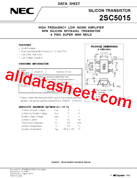 2SC5015 Datasheet PDF - NEC
