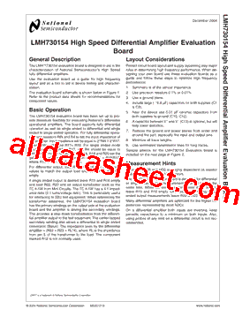 LMH730154 Datasheet PDF - National Semiconductor (TI)