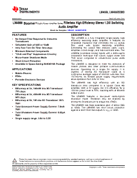 LM4666 Datasheet PDF - Texas Instruments
