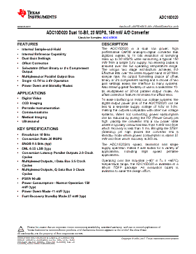 ADC10D020CIVS Datasheet PDF - Texas Instruments