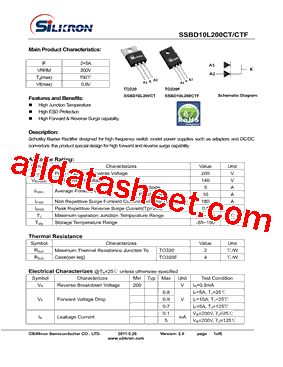 SSBD10L200CT Datasheet PDF - Silikron Semiconductor Co.,LTD.
