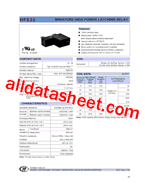 HFE22-C/6-H2T22-R Datasheet PDF - Hongfa Technology