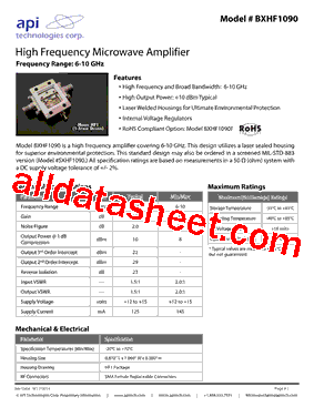 BXHF1090 Datasheet PDF - API Delevan
