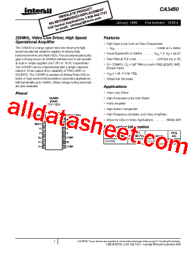 CA3450 Datasheet PDF - Intersil Corporation