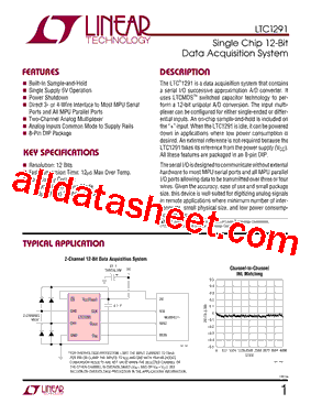 LTC1291 Datasheet PDF - Linear Technology