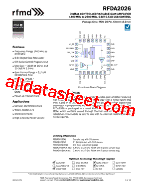 RFDA2026SQ Datasheet PDF - RF Micro Devices