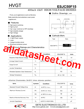 ESJC50F15 Datasheet PDF - GETAI ELECTRONICS DEVICE CO., LTD