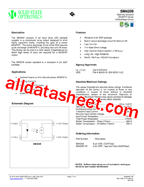 SM4208 Datasheet PDF - Solid State Optronic