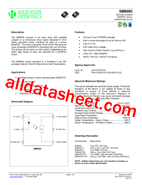 SM6005 Datasheet PDF - Solid State Optronic