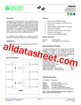 SM8029 Datasheet PDF - Solid State Optronic