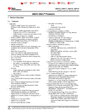 AM4376 Datasheet PDF - Texas Instruments