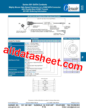 801-081 Datasheet PDF - Glenair, Inc.