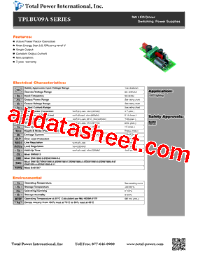 TPLBU09A Datasheet PDF - Total Power International