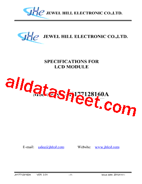 JH177128160ACNLWNTHCWC Datasheet PDF - Jewel Hill Electronic