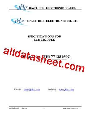 JH177128160CCNUNNTZCWC Datasheet PDF - Jewel Hill Electronic