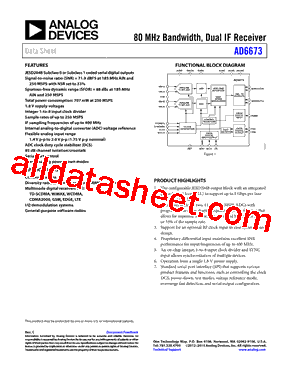 AD6673 Datasheet PDF - Analog Devices