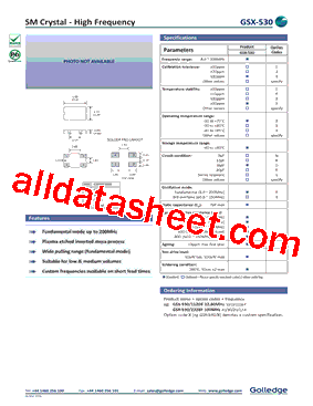 GSX-530 Datasheet PDF - Golledge Electronics Ltd